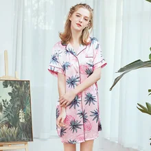Новая женская летняя кимоно халат Китайский Женский Искусственный шелк банное платье короткий юката Ночная рубашка ночные рубашки, ночное белье Pijama Mujer m-xl