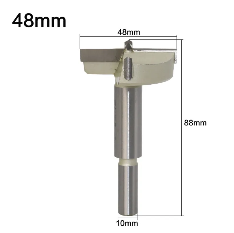 1 шт. 15 мм-60 мм Форстнер наконечники Деревообрабатывающие инструменты кольцевая пила резец шарнир сверла Круглый хвостовик вольфрам карбид резак - Длина режущей кромки: 48mm