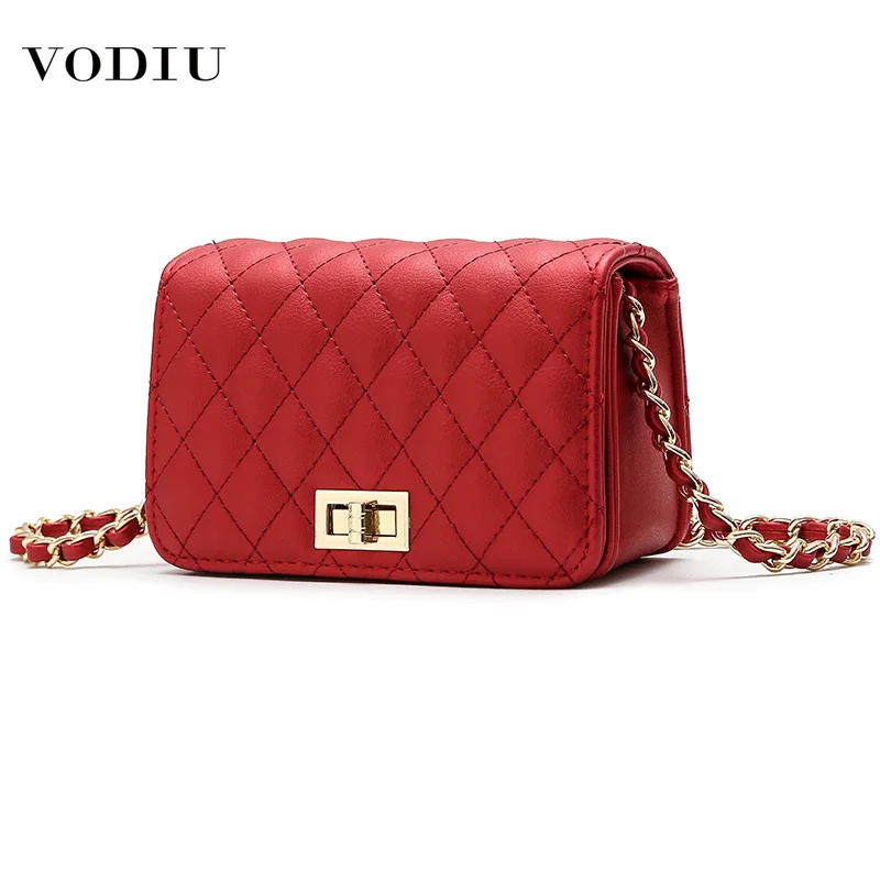 

Luxury Handbags Women Bags Designer Fashion Chain Diamond Red Small Flap Lock Leather Female Bag Crossbody Bags For Women 2019