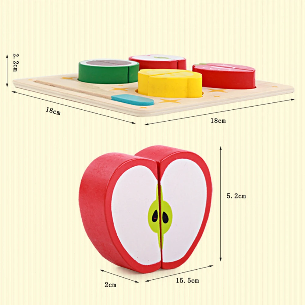 Деревянный кухонный набор для резки фруктов и овощей, детский игровой набор