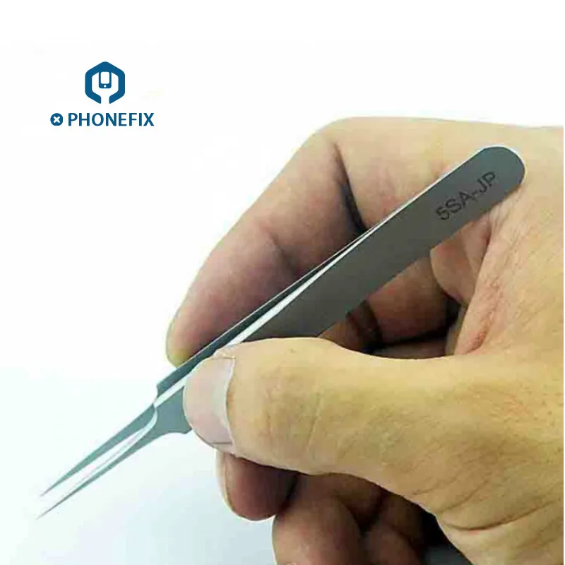 

PHONEFIX Superhard High Ultra Precision 5SA-JP Tweezers Sharp-Pointed Shielded Anti-acid DIY Phone Repair Tool For Mobile Phone