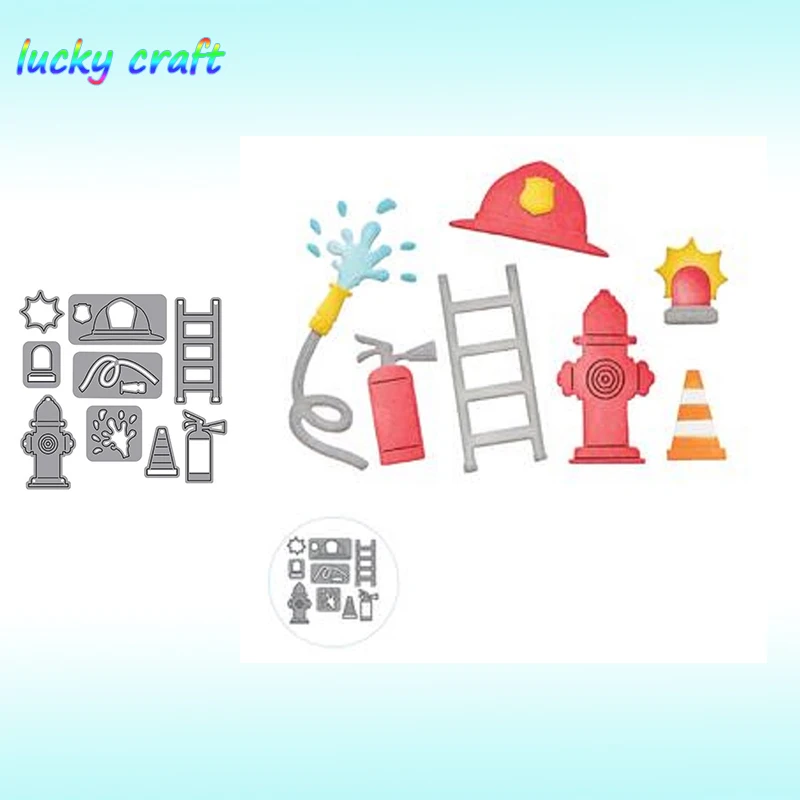 

Luck YCraft Fire Equipment set Metal Cutting Dies for DIY Scrapbooking Embossing Paper Cards Making Crafts Dies Cut 2019