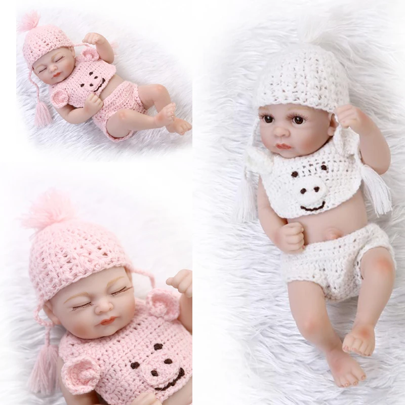 Mini Munecas Reborn Baratas De Cuerpo Completo De Silicona Para Bebes 27cm Juguetes Para Ninos Regalo Para Ninas Silicone Newborn Mini Rebornreborn Cheap Dolls Aliexpress