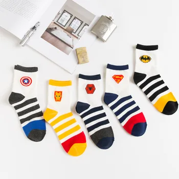 

Marvel Comics New Hero Cartoon Men's Iron Stockings Captain America Mode High Temperature Sewing Pattern Men's Casual Socks