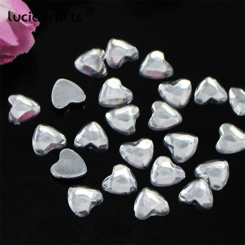 Lucia crafts 250 шт./1000 шт. 4 мм прозрачные цвета/стразы с красным сердцем аксессуары для