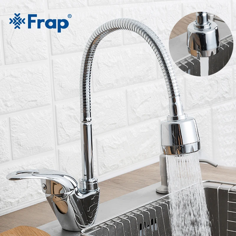 FRAP Kitchen Faucet brass kitchen sink faucet mixer water taps deck mounted faucet kitchen cold and hot water mixer tap         