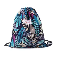 Сумка на шнурке с цветочным рюкзаком Cinch Sack Gym Sackpack книга сумки для пеших прогулок Йога тренажерный зал плавание Путешествия Пляж