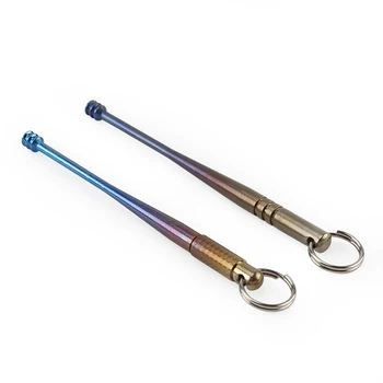 

1pcs Titanium Alloy Spiral Ear Pick Curette Earwax Remover Cleaner Ear Spoon Earwax Clean Tool with Key Chain End