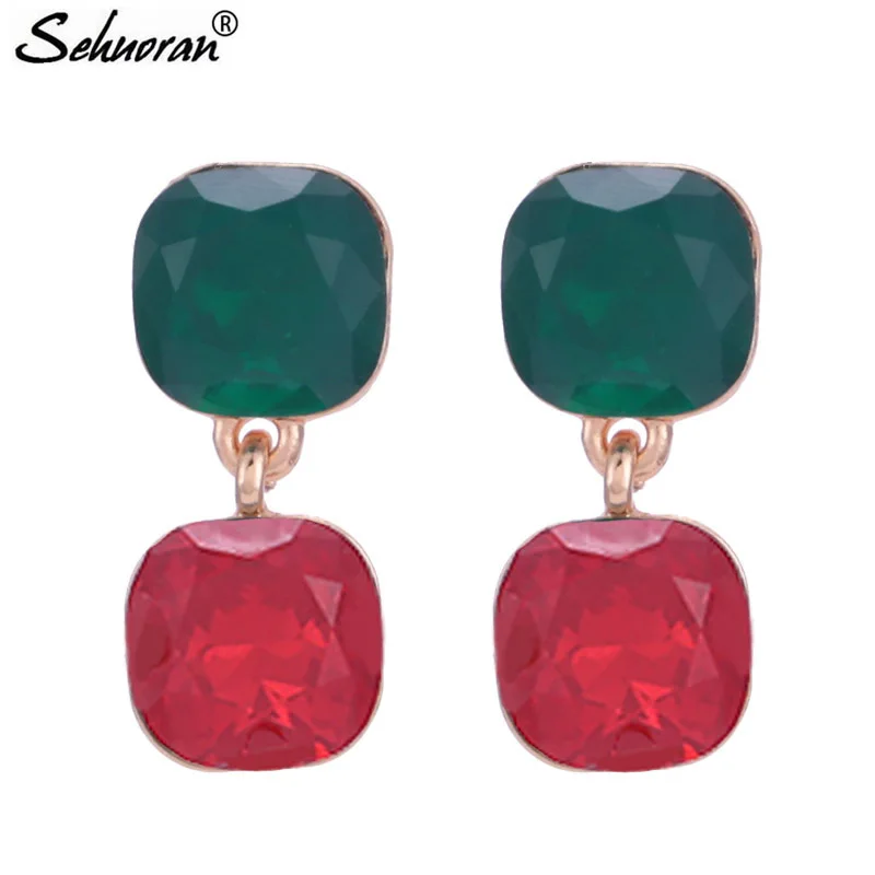 

Sehuoran Brincos Crystal Earrings For Woman Boho Wedding Earrings Oorbellen Aretes Woman Earrings