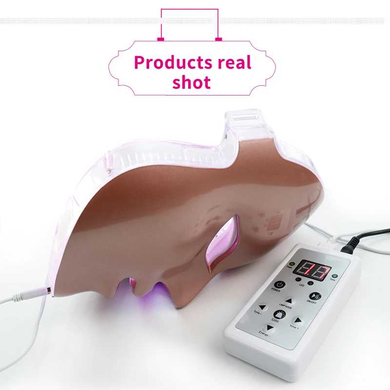 7 цветов фотон Электрический светодиодный маска для лица Омоложение кожи против акне морщин сужение пор красота спа лечение машина