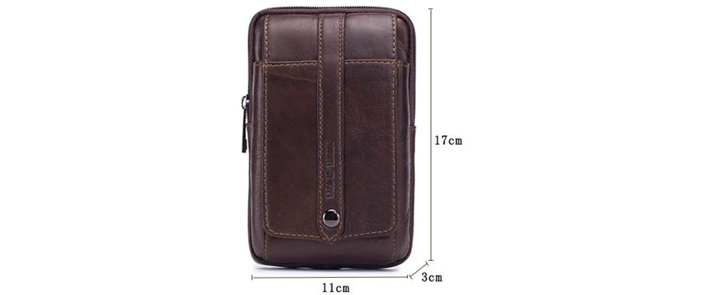 Мужская поясная сумка из натуральной кожи, кошелек для телефона, портмоне, карманный ремень, сумка-кошелек, держатель для карт, денег, 5,5 дюймов, для путешествий, маленькая, Blosa