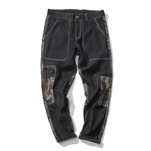 Новинка года; мужская одежда; ковбойская комбинированная камуфляжная одежда для ног; серия han; модные джинсы в индивидуальном стиле