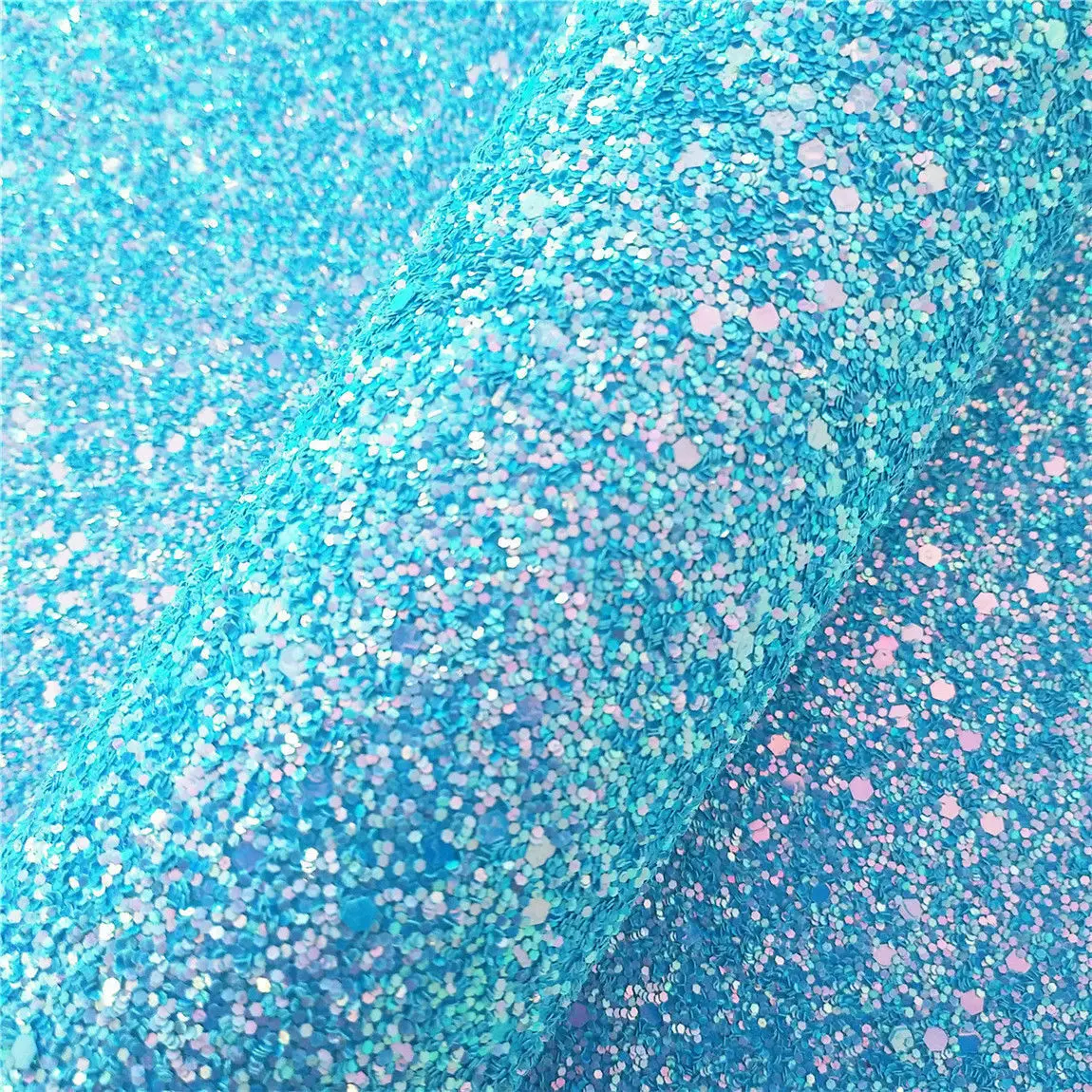 Chunky Glitter Sequin Fabric Iridescent PU Faux Leather Sweing Fabric Bow Earring Decor DIY Handmade Craft Material Sheets Roll