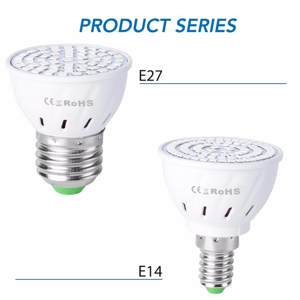 E14 수경법 Fito 램프 GU5.3 Led 전체 스펙트럼 GU10 묘목용 Led 조명 성장 220V E27 실내 성장 상자 전구 B22 luz plantas