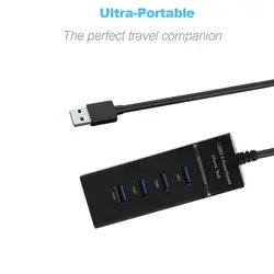 Usb-концентратор 3,0 разъем питания 5Gbp DC 4 порта Портативный Micro USB3.0 концентратор внешний адаптер питания для Windows
