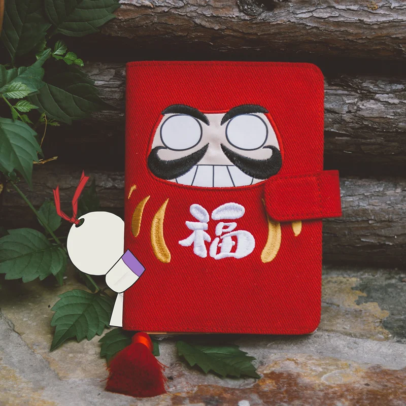 

Cool Japan Fashion Lucky Dharma Cartoon Journal Cover Hobonichi Style Softcover DIY Diary Planner Supplies 1 Piece