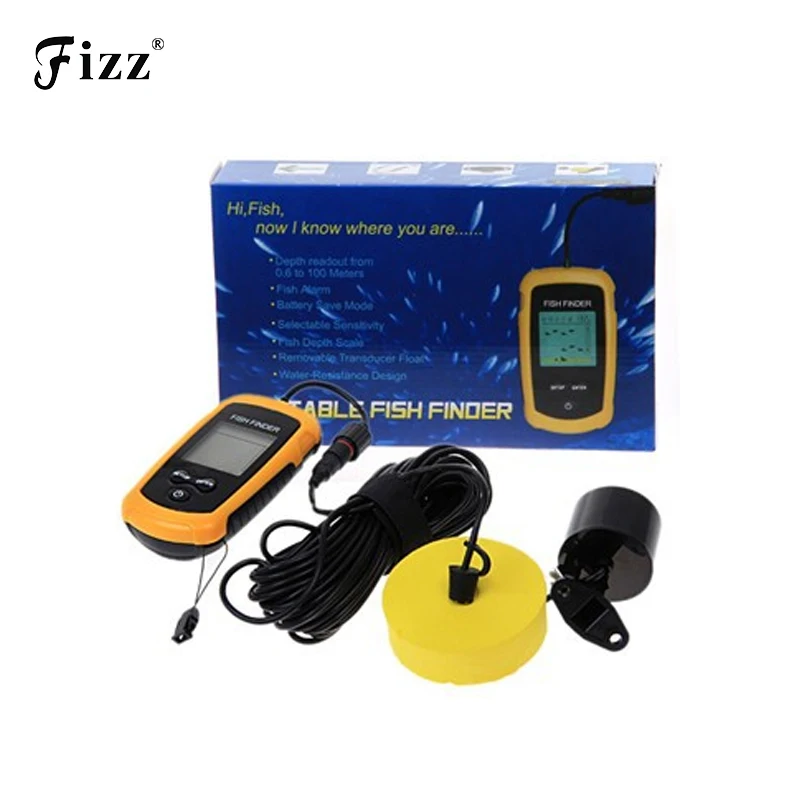 

High Accuracy Wired Fish Finder Waterproof Depth Sonar Sounder Alarm Transducer Fish Detector 100m Echo Sounder Deep Fishfinder