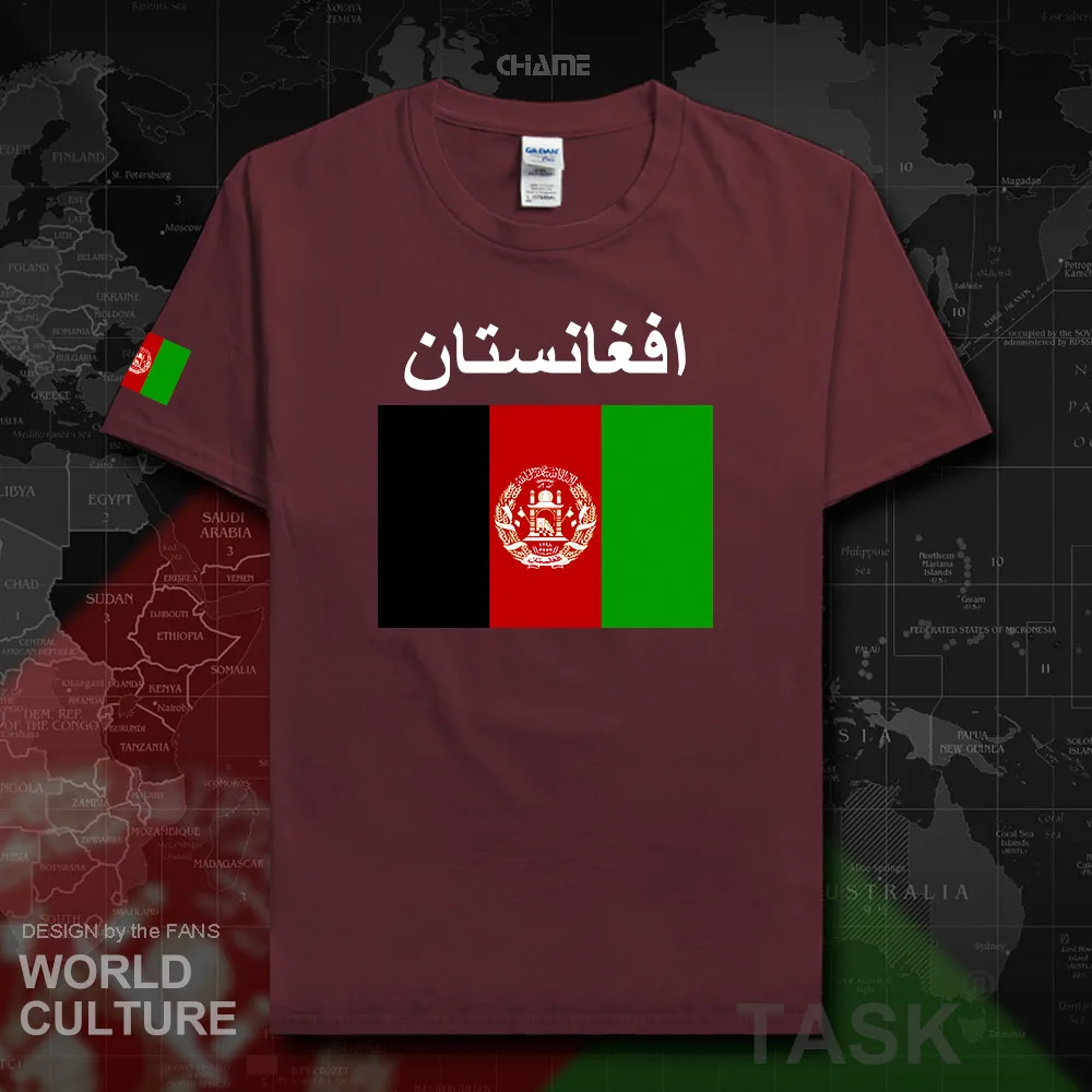 Afghanistan Afghan men t shirts 2017 трикотажная футболка сборной страны 100% хлопковая gyms tees