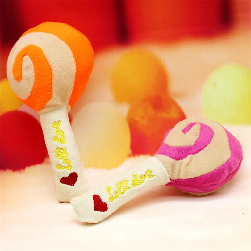 Cute Lollipop Pet Squeak Toys Plush Sound Play Dog Toys For Small Large Dogs Cats Puppy Molar Chew Toys Wholesale #F#40AT31 (2)
