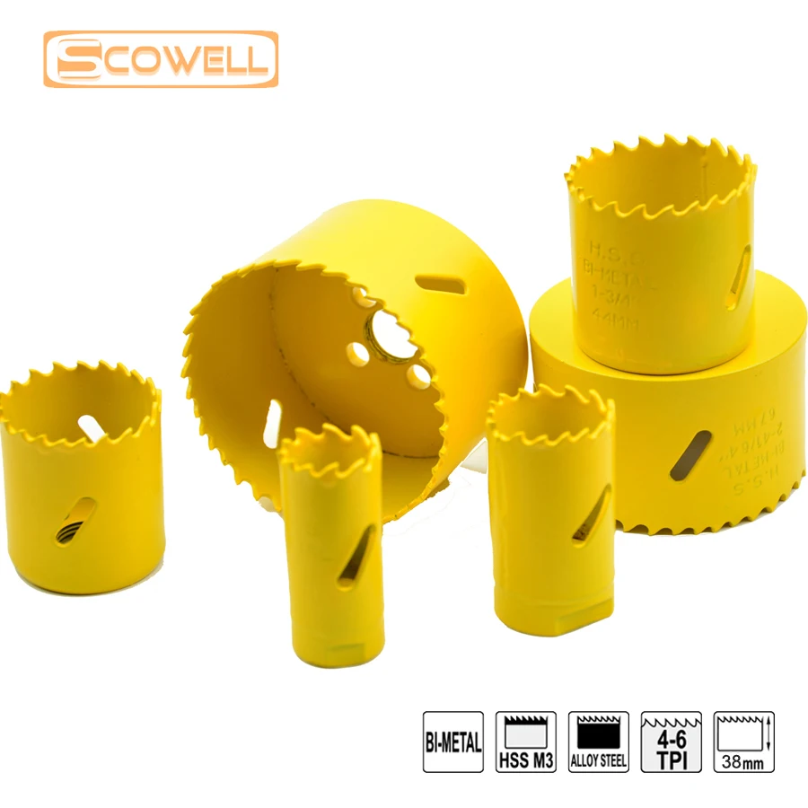 20% OFF  9PCS 22mm-73mm  HSS M3 Hole Saws Kits With Tools Box,Bi-metal M3 saw for metal and wood hole cutting
