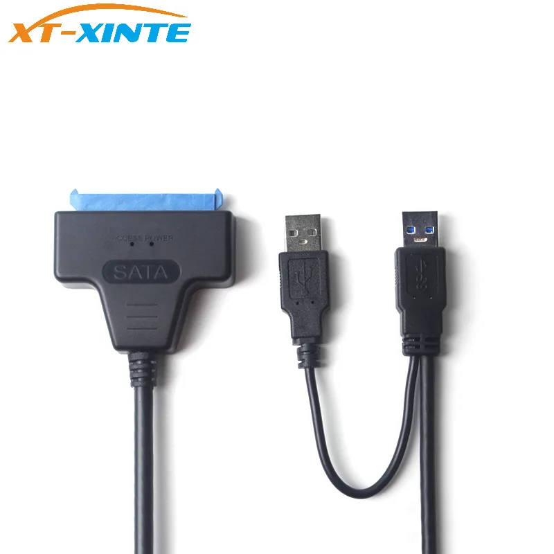 

USB 2.0 USB 3.0 to Sata 3 III 7+15 22Pin Adapter Converter Cable 0.5M for 2.5" SATA HDD SSD Hard Disk Drive USB2.0 Power Cable