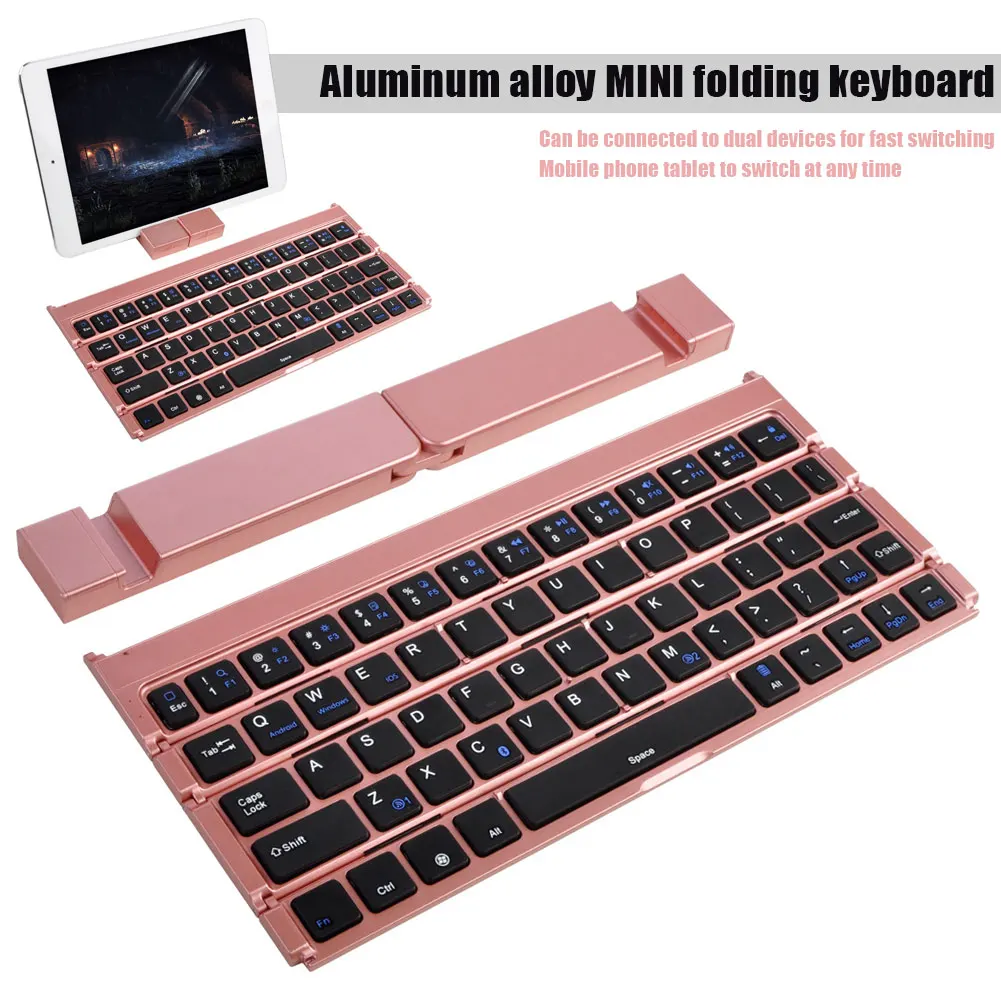 

Bluetooth Keyboard Folding Keypad Portable For IOS Android Mobile Phone Tablet ND998