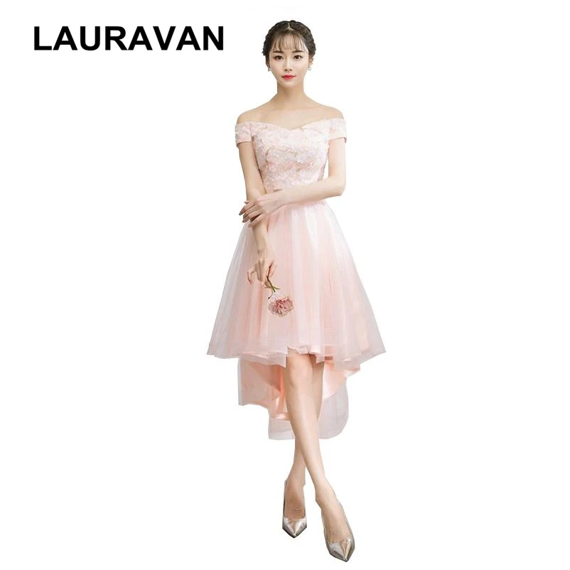 Grecian abito sorella della sposa corto rosa corto posteriore lungo  anteriore abiti donna damigella d'onore di modo della ragazza del vestito  da partito elegante|Bridesmaid Dresses| - AliExpress