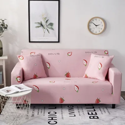 WLIARLEO мультяшный розовый чехол для дивана эластичный секционный чехол для дивана с принтом все включено антиклещи тканевые Чехлы для дивана Капа диван - Цвет: Sofa Cover 3