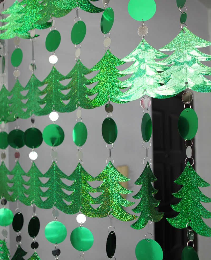 5 м Рождественская елка, декоративные занавески с блестками, праздничные вечерние украшения в виде капли, товары для самостоятельного украшения в помещении