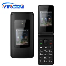 Дешевый двойной экран флип для старшего телефона Две sim-карты кнопочная клавиатура телефон fm-радио функция раскладушка мобильный телефон T30 GSM