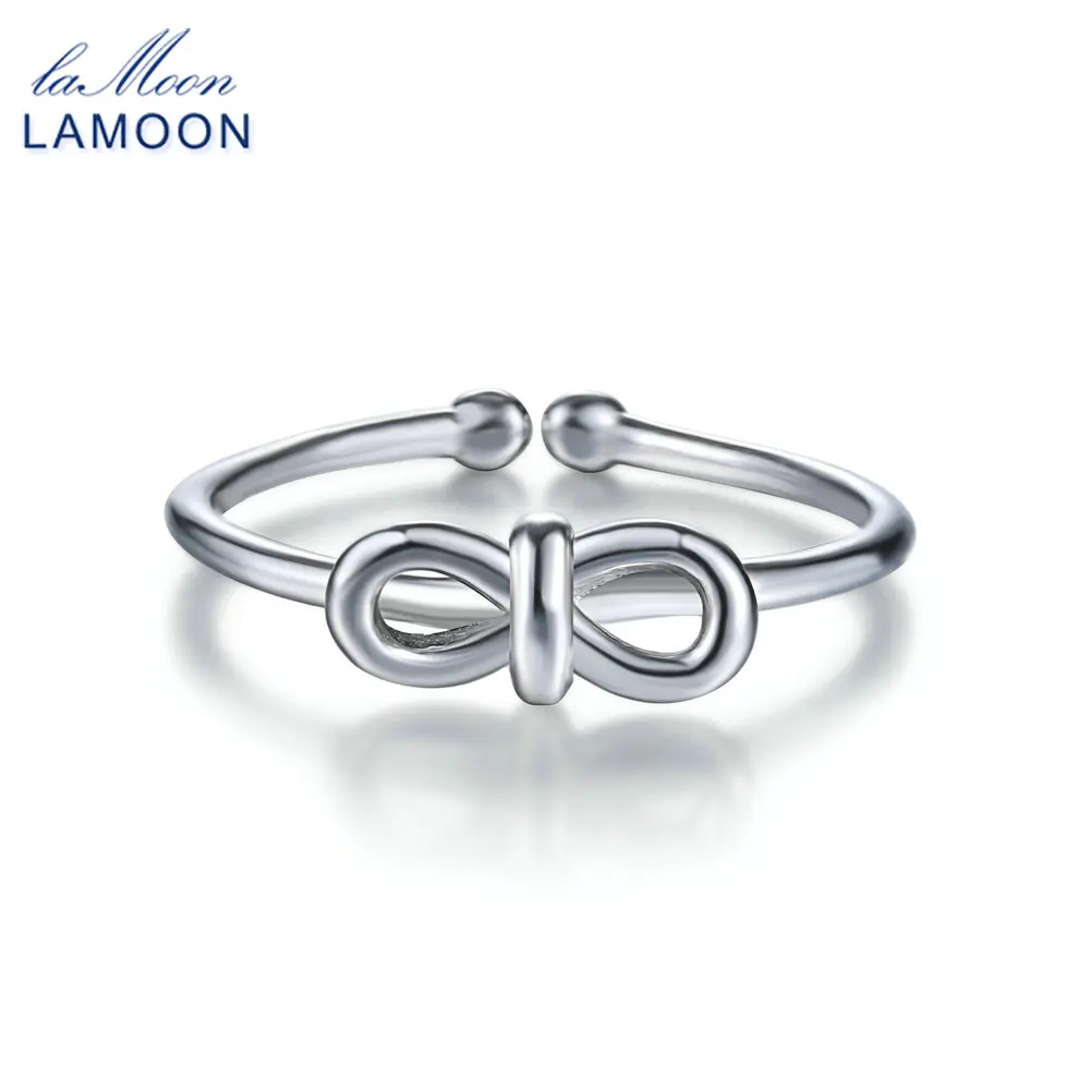LAMOON 2018 New Lovely Cat Ears 925-Sterling-Silver Adjustable Rings S925 Fine Jewelry for Women Girls Gift Anti Allergy LMRY061
