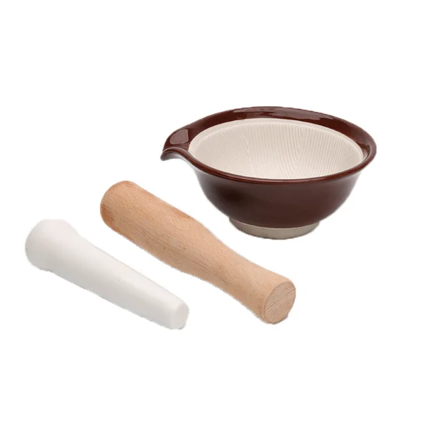 

Japanese Style Ceramic Grinding Bowl Vegetables Masher For Infant Baby Manual Grinder Bowl Fruit Food Tableware Juicer Tool Z905
