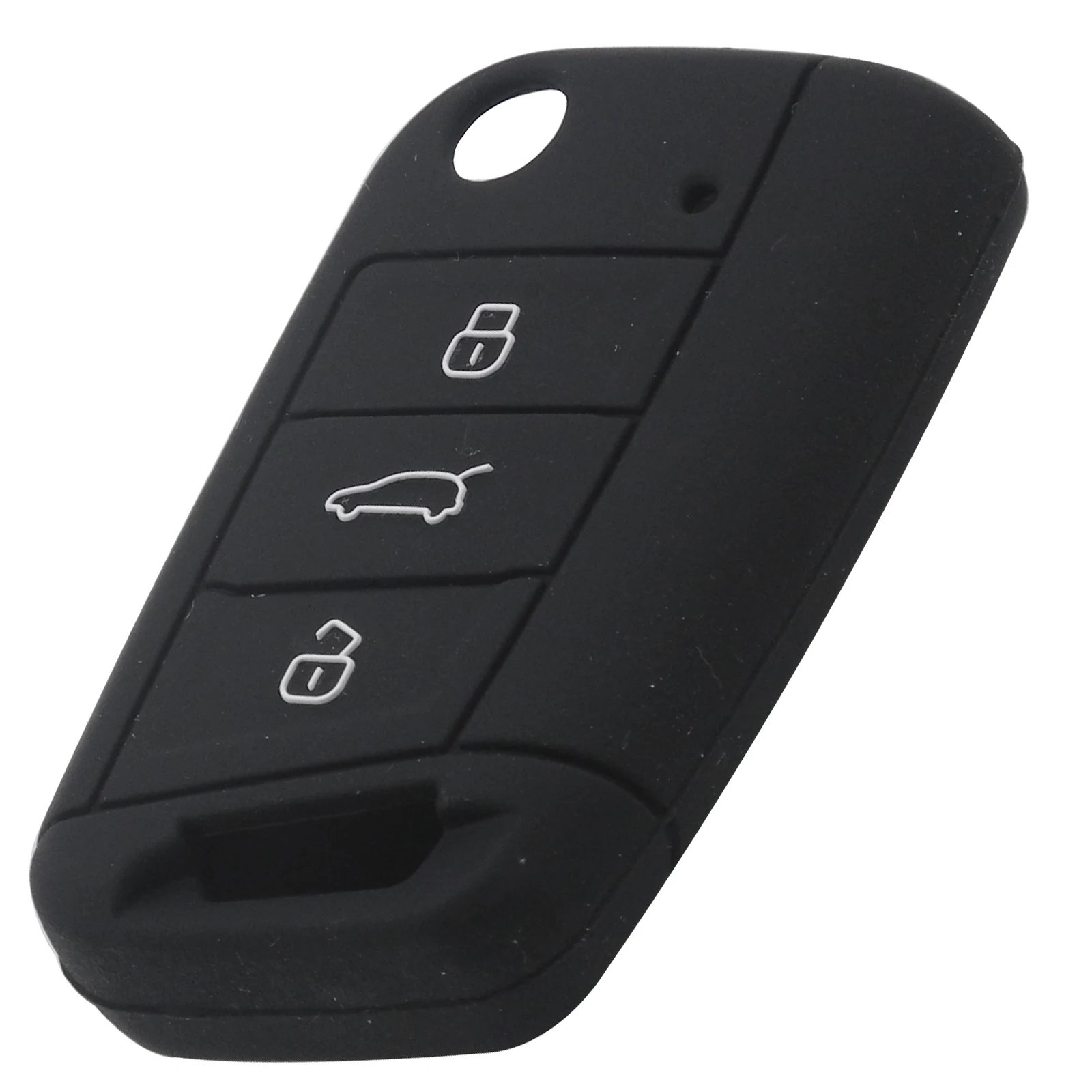 

jingyuqin New Remote Car Key Silicone Case Cover Protector For Volkswagen VW Golf 7 Skoda Octavia A7 3 Button Flip Key Fob