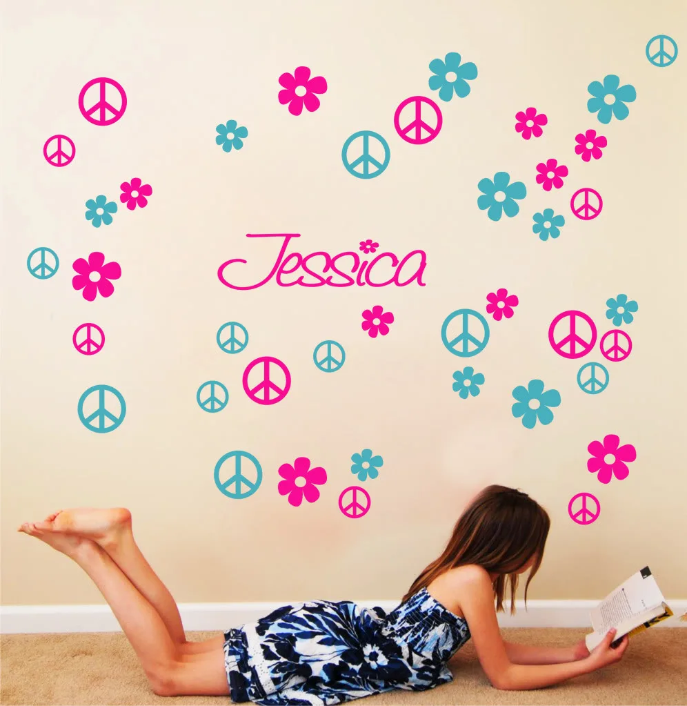 Peace Wall Decor Makipera Com Aliexpress Com 2 Color Peace Love Signs Hearts Vinyl Wall Decor Mural Decal Sticker Art Embellish Home Decorative Stickers 2pcs 22x13inch From
