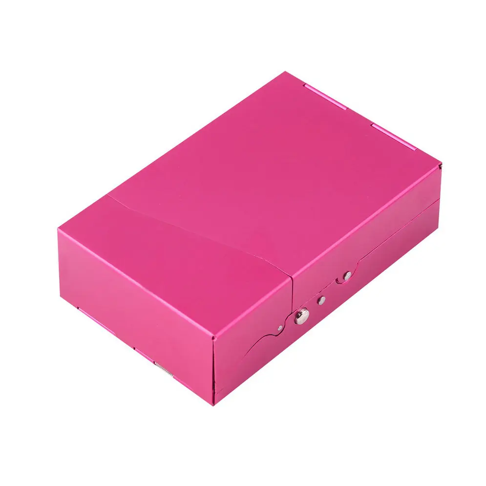 1 шт. переносной женский тонкий алюминиевый 20 шт. сигаретный держатель для табака чехол для хранения карманная коробка Прямая поставка - Цвет: Red