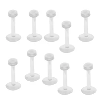 10 шт женские прозрачные акриловые шпильки для носа, шпильки для пирсинга носа, прозрачные украшения для тела