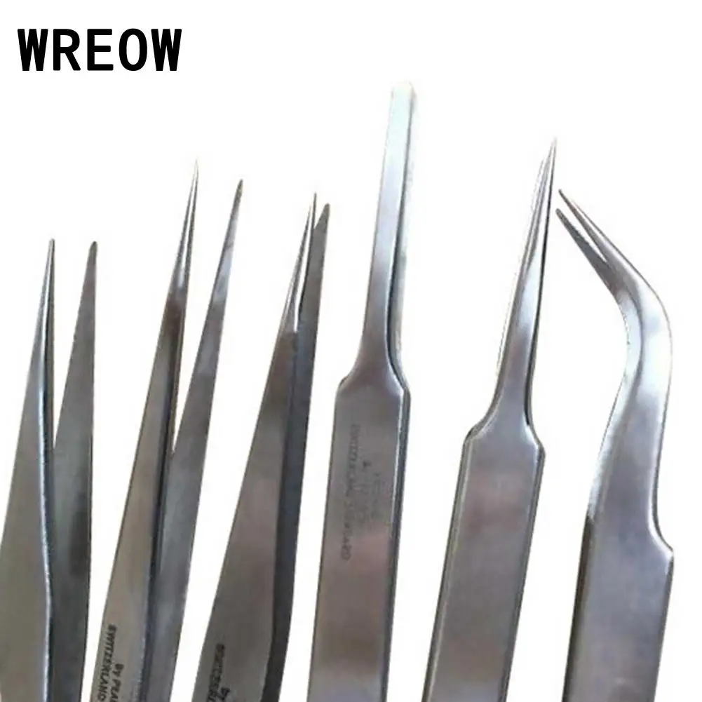 

Stainless Steel Industrial Anti Static Tweezer Pick-up Hand Repair Tools For Precision watchmaker Portable Electronics Dental