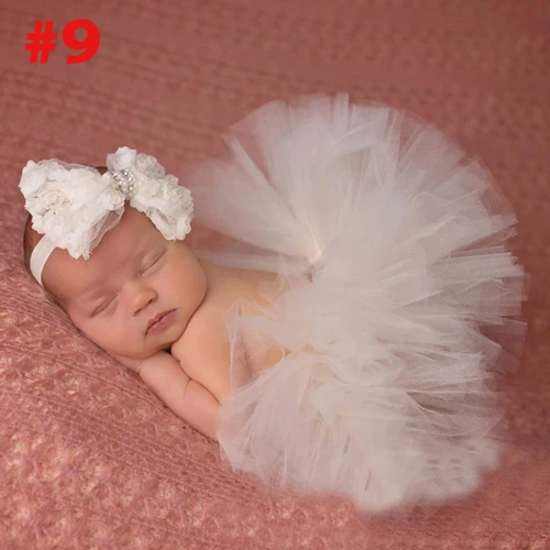 Ksummeree принцесса Клюква пачка с винтажный головной убор новорожденных Фотография реквизит Рождество юбка пачка подарок на день рождения ребенка TS078 - Цвет: Color 9