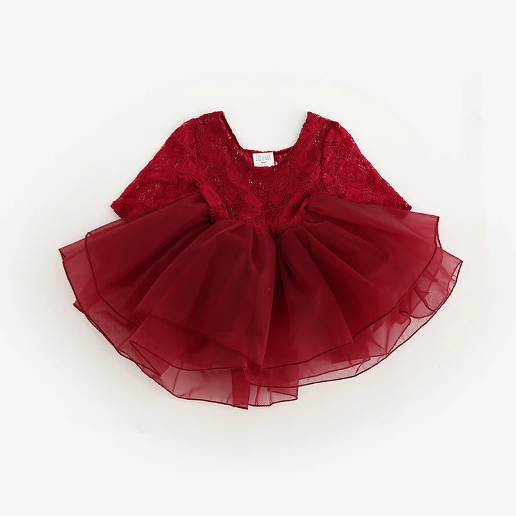Bebe Fille Robe Robes De Soiree A Manches Longues Princesse Robe Rouge Nouveau Ne Infantile Robe De Bal Vetements Toodler Filles D Anniversaire Blanc Robe Aliexpress