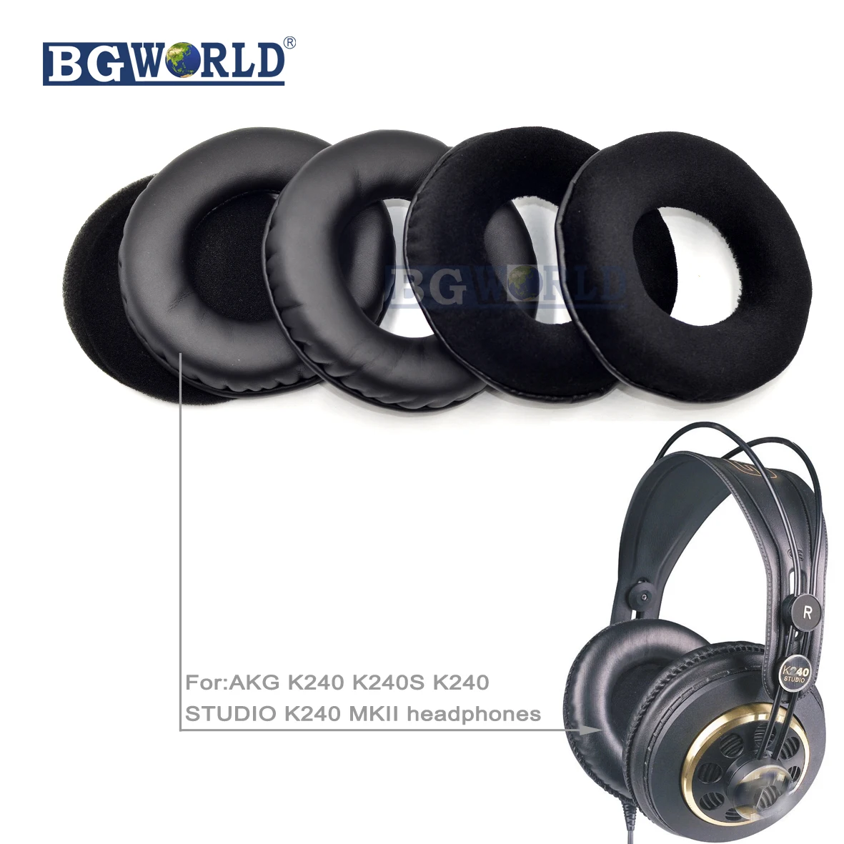 BGWORLD replacement Ear pads earpad cushion earmuff FOAM for AKG K240