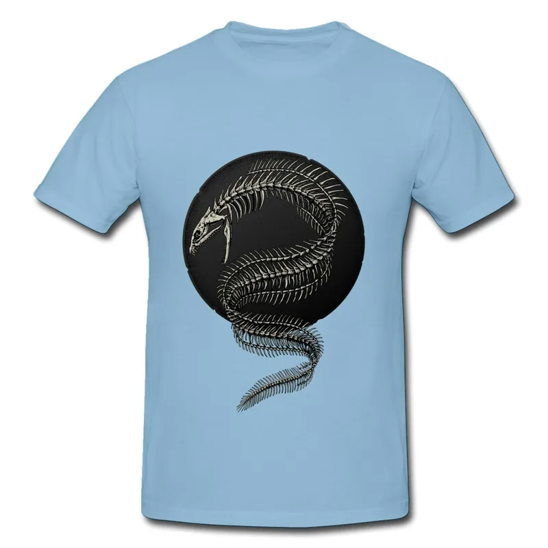 Solid Men T Shirt Bone of Fish Creat Own Funny Logo Shirts Boy 2014 Style | Мужская одежда