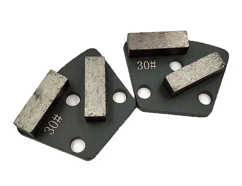 6PCS Trapezoid Grinding Pad 2*1/4 PCD Metal Bond Polishing Pads Concrete Stone 