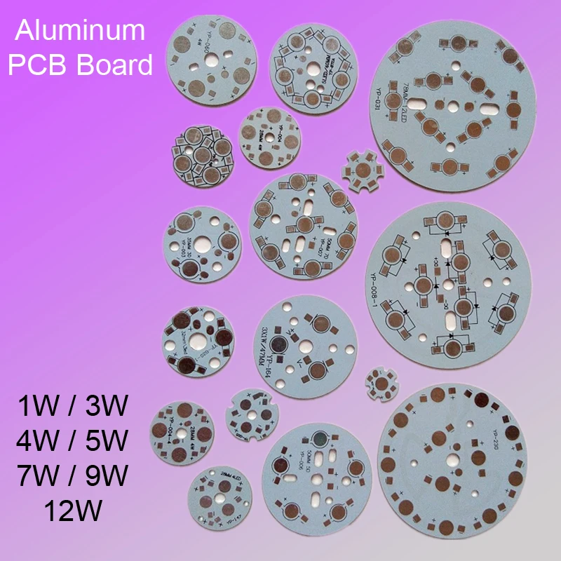 

Aluminum Base 1W 3W 4W 5W 7W 9W 12W Light Panel DIY for Flashlight Substrate ,bulib light Plate LED PCB Board Heat Sink Board
