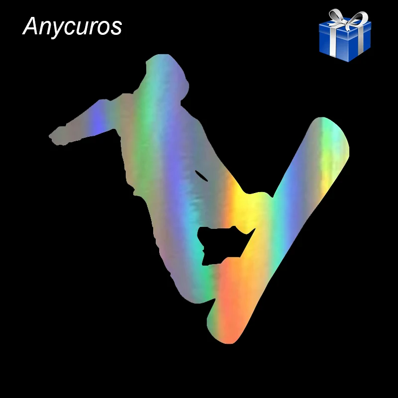 

Anycuros Figure Skating Ski Snowboarding Stickers Car Window Glass Body Decoration Decal Accessories 12.8*12.4CM