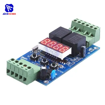 

DC 12V Relay Control Module 2 CH Programmable Delay Relay Module Trigger Cycle Timer Turn Off Switch Module LED Digital Display
