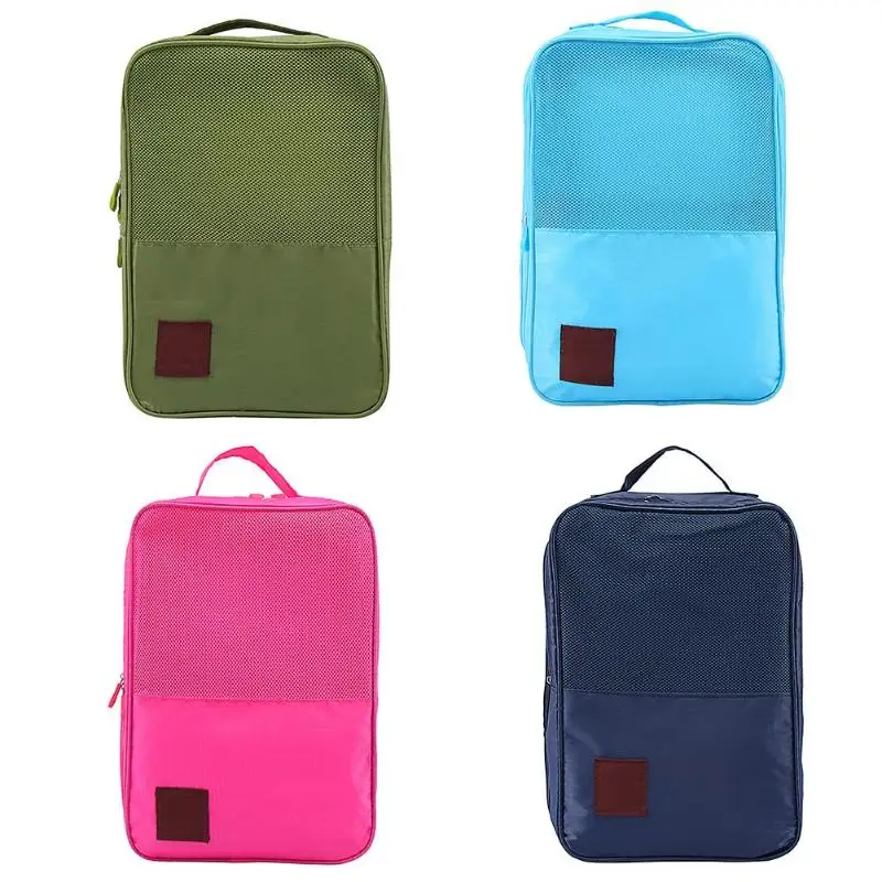 Portable impermeable zapatos bolsa de almacenamiento portátil bolsa de viaje bolso Organizador cubierta fibra de poliéster lavandería Organizador