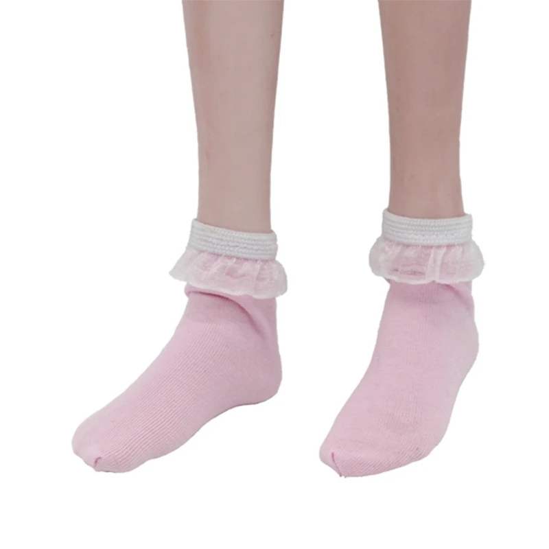 BJD SD аксессуары для кукольной одежды, кружевные носки, одноцветные хлопковые носки для кукол, одежда для платьев, ножные браслеты для кукол, игрушки для детей - Цвет: ZJF158-1