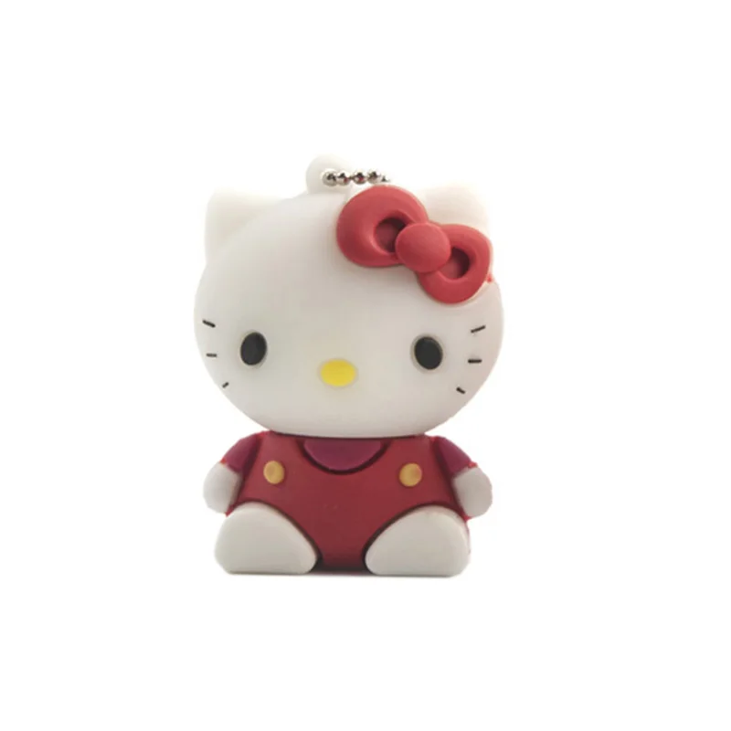 Креативный usb флеш-накопитель 128 ГБ, hello kitty, Usb флеш-накопитель 64 ГБ, флеш-накопитель 64 ГБ, флеш-накопитель 8 ГБ 16 ГБ 32 ГБ, мультяшный U диск, карта памяти - Цвет: Sit Red