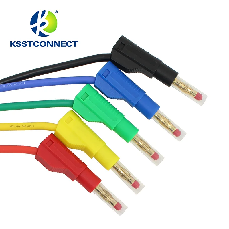 TL470G 5 шт. 1,0 м Высокое качество 13AWG2. 5seq мм гибкие силиконовые Тестовые провода 4 мм мужской выдвижной штекер стекируемые провода