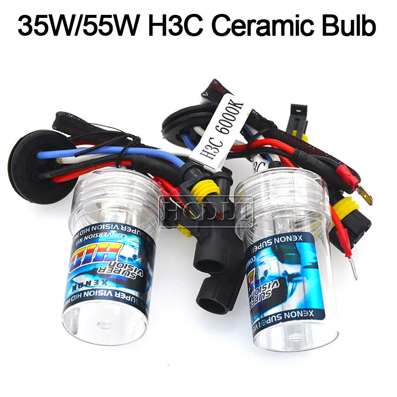 HCDLT 12V Car Light 35W 55W H3C HID Xenon Lamp 3000K Yellow H3 6000K 4300K 8000K H3C Ceramic Base Auto Headlamp Replacement Bulb (21)